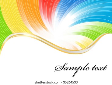 Vector abstract background in bright color; clip-art