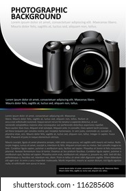 Vector abstract background for brochure or poster with the camera