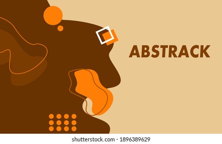 vector abstract background with brown color. modern and cool design