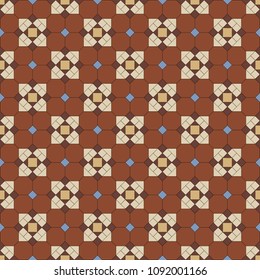 Vector abstract background in brown colors. Floor tiles, porcelain ceramic tile, geometric seamless pattern for surface and floor, marble floor tiles.