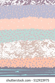 Vector abstract background with brush strokes, hand drawn lace textures, geometric shapes and elements.