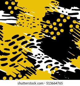 Vector abstract background with brush strokes, hand drawn textures. Modern creative brochure cover template. Artistic background. Modern design for cover, invitation, poster, card, textile, fabric.