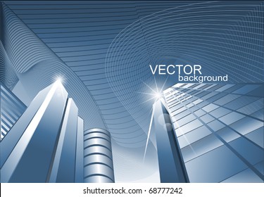 vector abstract background of the building, offices for business