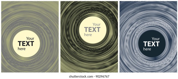 Vector abstract background for a business card from the draw a circle with place for text