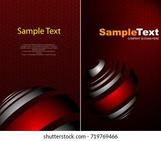 Vector abstract background. Business cards set.