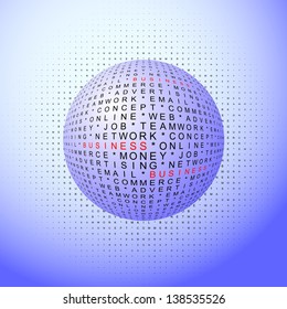 Vector abstract background business words