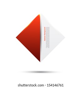 Vector abstract background.Red and card geometric banner