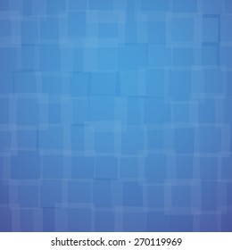 Vector abstract background with chaotically located blue squares
