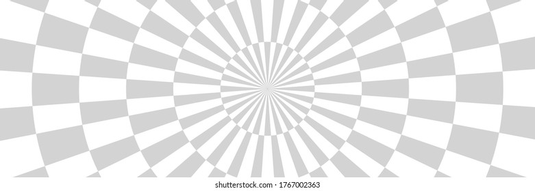 Vector abstract background with checkered pattern. Long horizontal banner