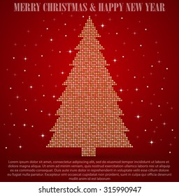 Vector abstract background. Christmas and New Year. Mosaic, sequins, glitter, sparkle.