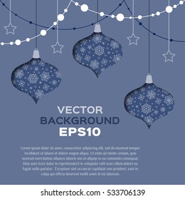 Vector abstract background with christmas toys. EPS10
