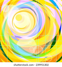vector abstract background with circles and arcs