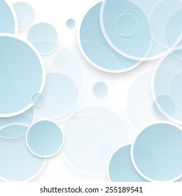 Vector abstract background. Circles and blue bubble