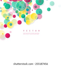 Vector abstract background. Circles and color texture