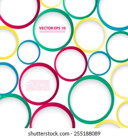 Vector abstract background. Circles and color texture