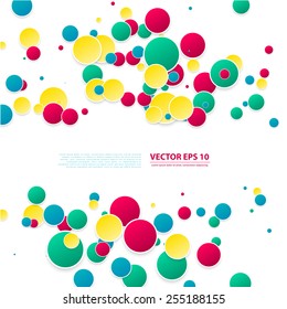 Vector abstract background. Circles and color texture