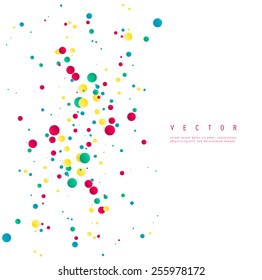 Vector abstract background. Circles and color texture