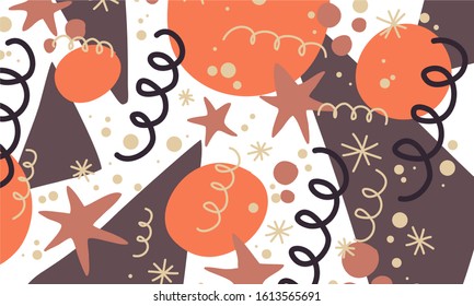 vector abstract background, circles lines dots