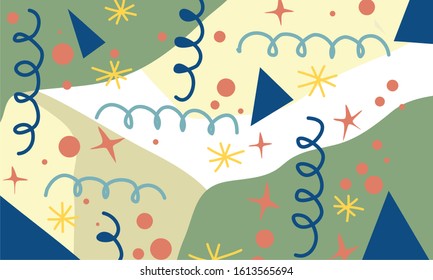 vector abstract background, circles lines dots