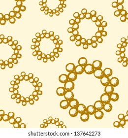Vector abstract background with circles in sketch style