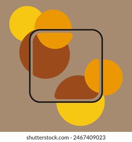 Vector abstract background with circles. Wallpaper template for site and web use. Simple geometric vector background. Vector illustration.