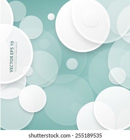 Vector abstract background. Circles and white bubble