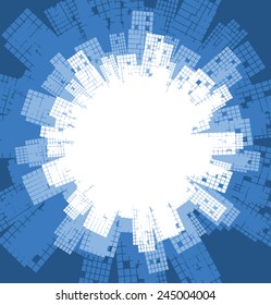 vector abstract background city blue