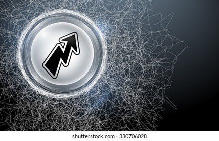 Vector abstract background with cobweb and flash symbol