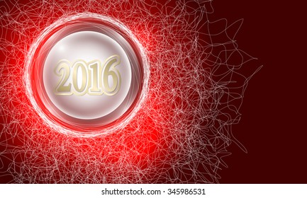 Vector abstract background with cobweb and new year symbol