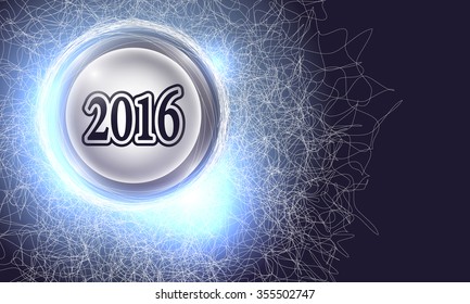 Vector abstract background with cobweb and new year symbol