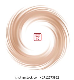 Vector abstract background color of cappuccino. Swirls of cream, powdery color.