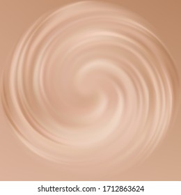 Vector abstract background color of cappuccino. Swirls of cream, powdery color.