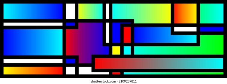vector abstract background color gradient poster design, modern carpet, interior, print, modern illustration with black square lines, gradient color combinations that will look different in the future