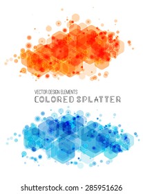 Vector abstract background with color splash