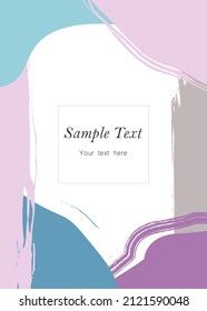 Vector abstract background with color spots. Purple, turquoise and pink shades. Trending design for postcards, websites and banners. EPS 10.