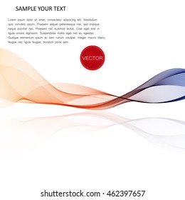 Vector abstract background, color transparent waved lines for brochure, website, flyer design. Color smoke wave. 