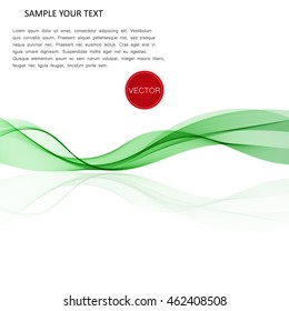 Vector abstract background, color transparent waved lines for brochure, website, flyer design. Color smoke wave on mirror.