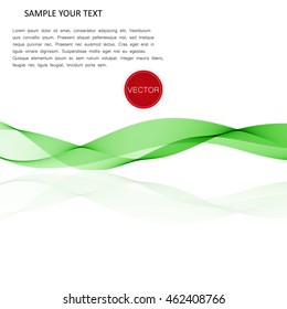 Vector abstract background, color transparent waved lines for brochure, website, flyer design. Color smoke wave on mirror.