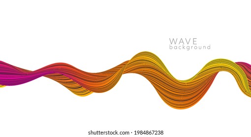 Vector abstract background with color abstract wave