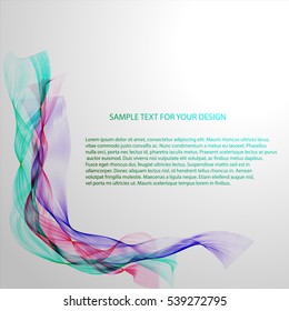 Vector Abstract background with color waves on white