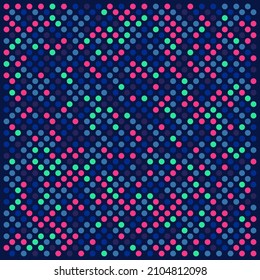 Vector abstract background from colored dots, circles. Pattern of simple geometric shapes, wallpaper 
