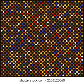 Vector abstract background from colored dots, circles. Pattern of simple geometric shapes, wallpaper
