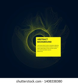 Vector abstract background with a colored dotted dynamic waves, line and particles. Illustration suitable for design