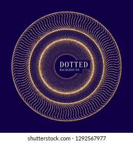 Vector abstract background with a colored dynamic lines, and particles. Illustration suitable for design. Gold glitter