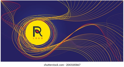Vector abstract background with a colored dynamic waves, line and particles. Vector Illustration design