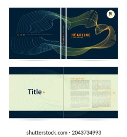 Vector abstract background with a colored dynamic waves, line and particles, cover, brochure design, vector illustration art