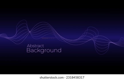 Vector abstract background with a colored dynamic waves, line and particles.