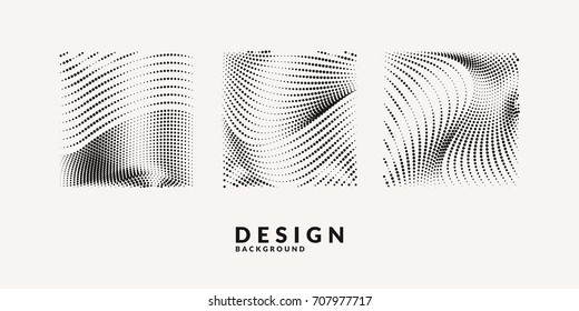 Vector abstract background with a colored dynamic waves, line and particles. Illustration suitable for design