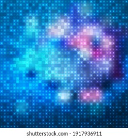 Vector abstract background of colored glowing dots, template for your design, wallpaper