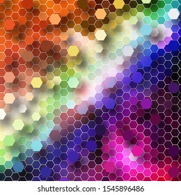 
Vector abstract background. Colored hexagons with shadow. Mosaic.